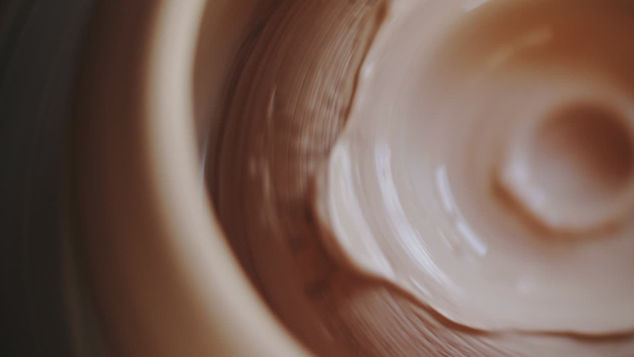 footage of pottery wheel work