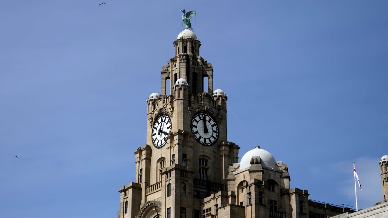 Liver building, liverpool, united kingdom, circa 9th June 2017