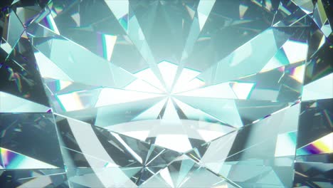 close-up view of a faceted diamond