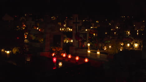 cemetary at night