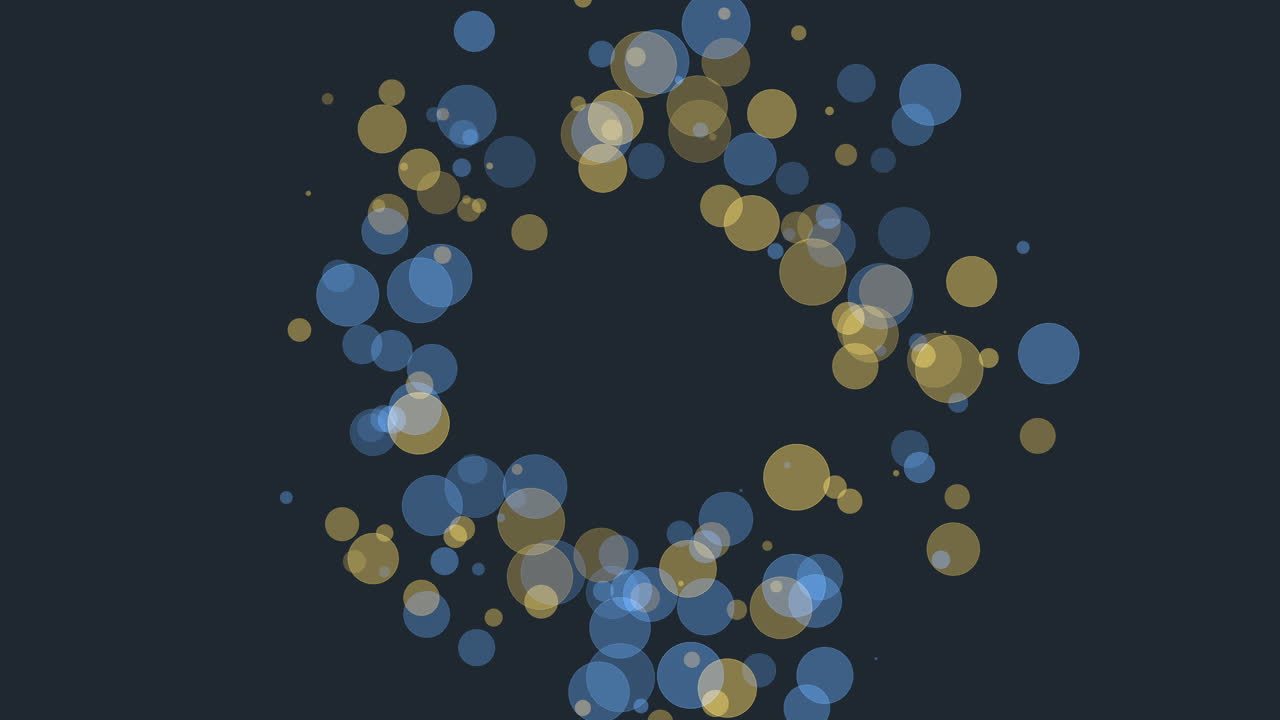 círculo dinámico de puntos púrpuras y verdes sobre un fondo negro