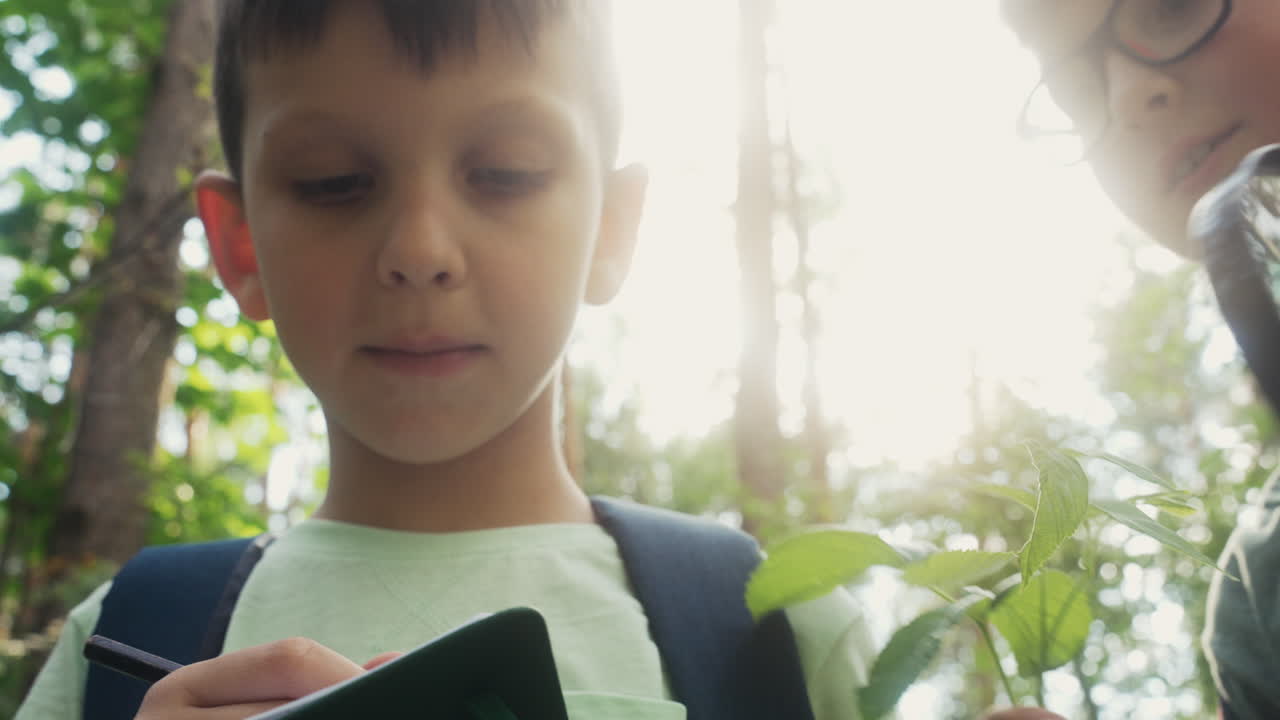 niños jugando e investigando el entorno