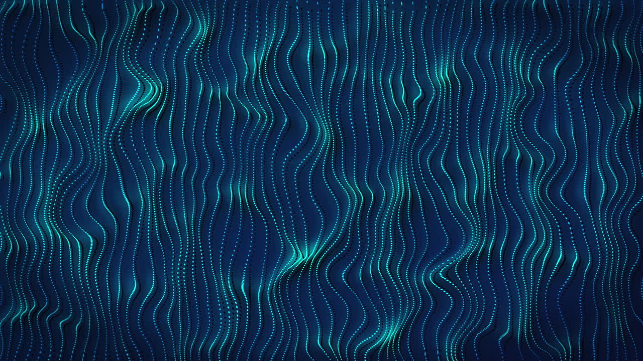 Animation of green wave pattern on seamless loop