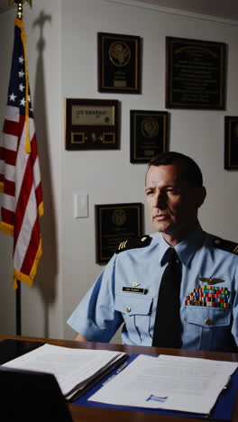 military officials in formal settings