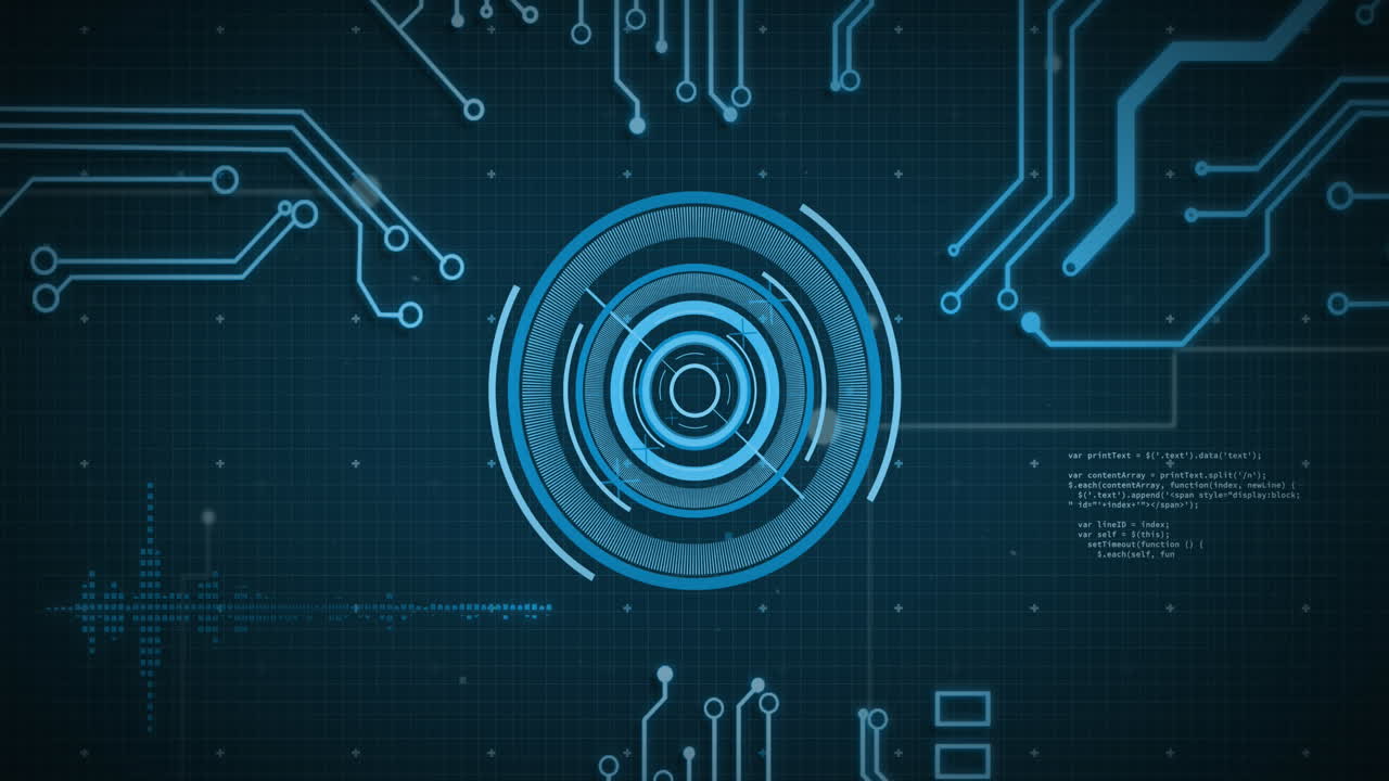 Animation of scope scanning and data processing over circuit board