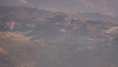 View-of-surrounding-countryside-and-rolling-hills-from-Guardiagrele,-Abruzzo,-Italy