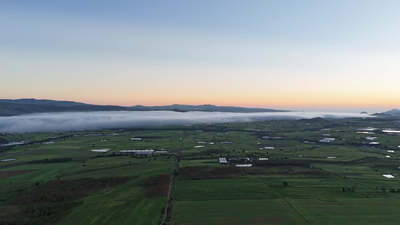 Rural Mexico Landscape Hyperlapse During Evening Sunset Sky with Clouds
