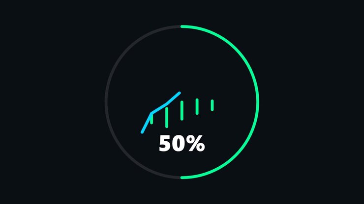 Animated Circular Progress Bar Showing Percentage Loading