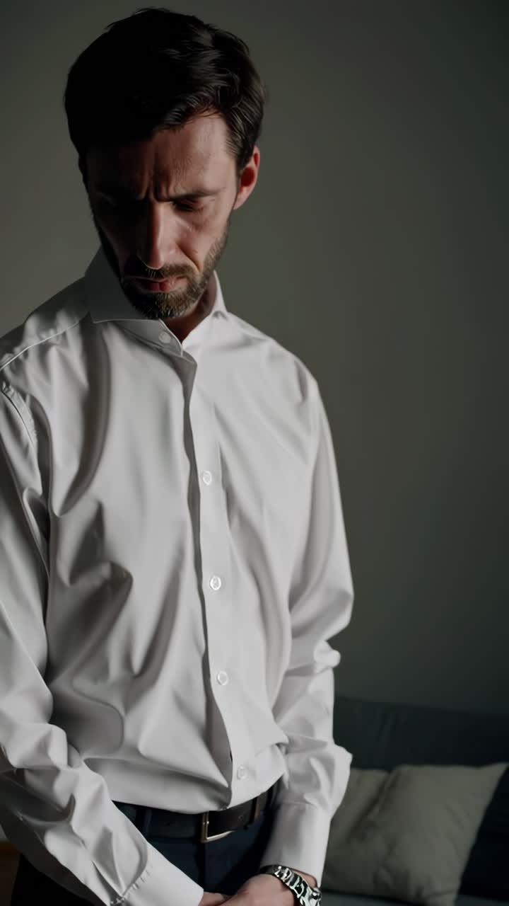 Il ritratto di un uomo d'affari pensieroso