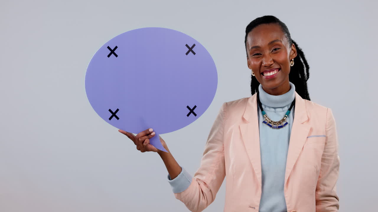 Femme d'affaires, bulle de dialogue