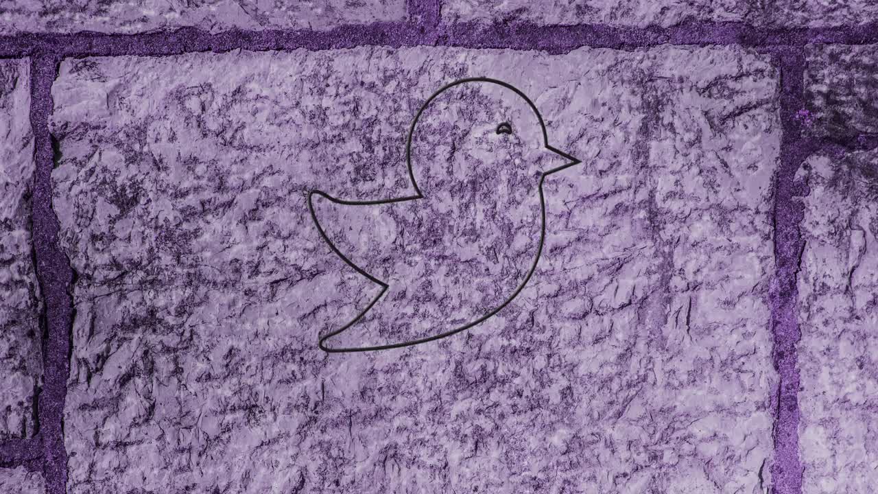 벽돌 벽 4k에 네온 표지판을 내려 놓습니다.