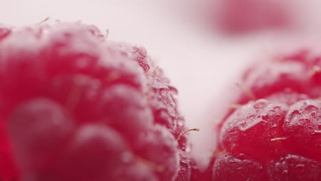 Fresh raspberry with dry ice fog