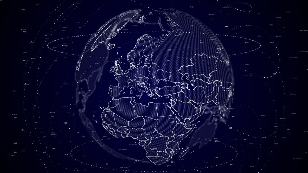 globo digital girando, haciendo zoom en el país de bulgaria