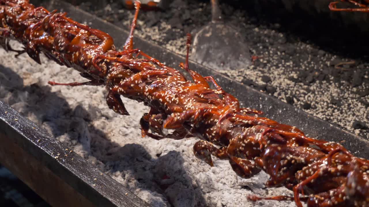 구운 비둘기 거리 음식 부스 bbq 레시피 요리 야시장 아시아 태국