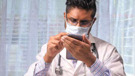 doctor using smartphone