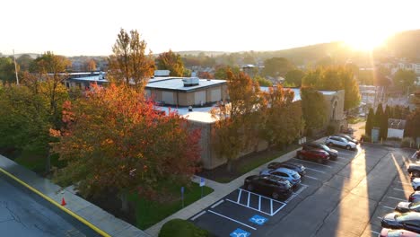 small town in usa school building