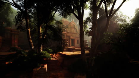 ancient temple ruins in the jungle