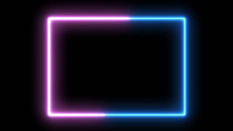 abstract neon, led square, border. futuristic colorful render