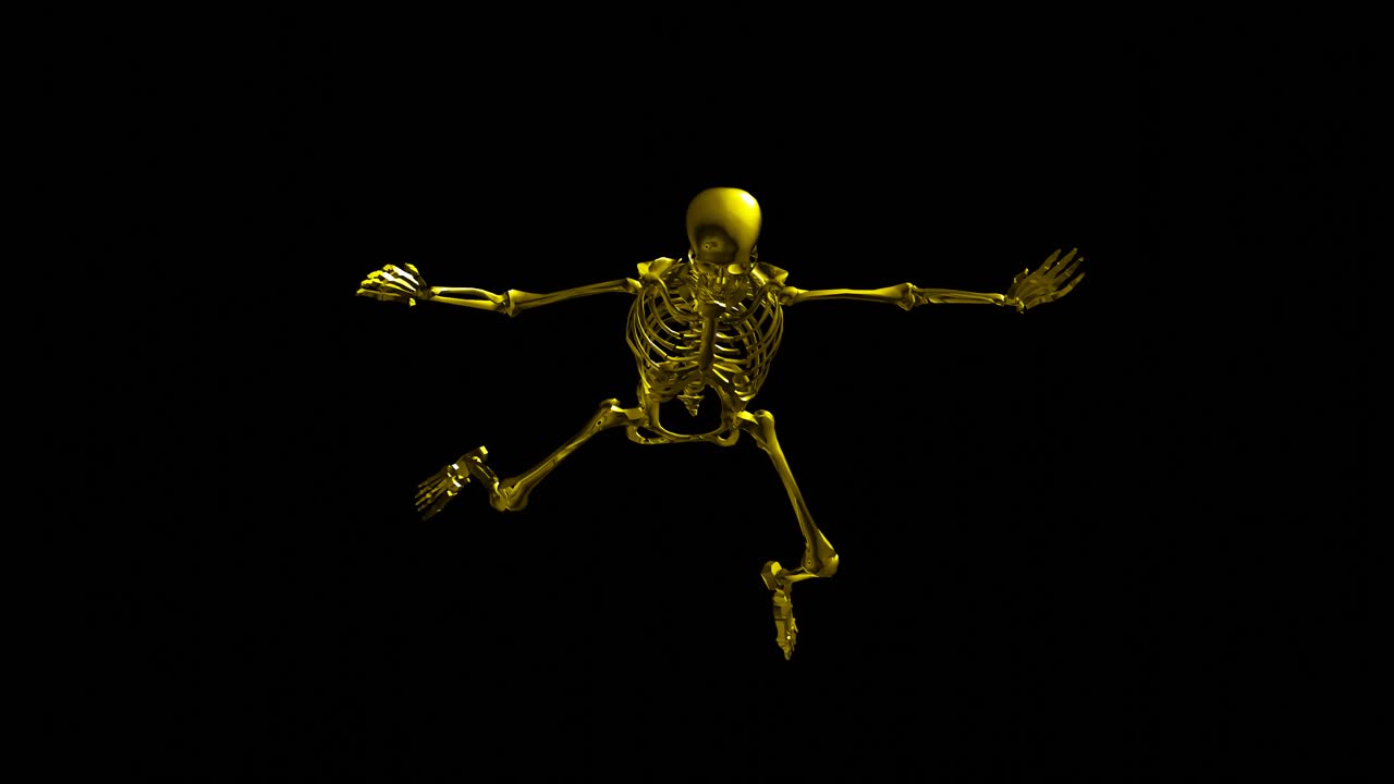 scheletro che cade - oro - meme