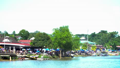 traditional long boat race held at kuching water front every year