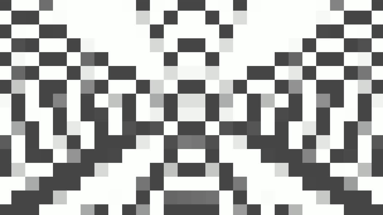 Gradient black and white pixels pattern