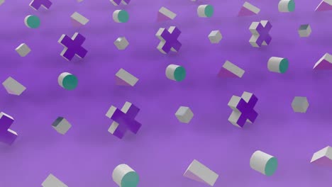formas abstractas 3d en formación en movimiento