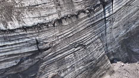 glacial ice layers and formations at klausenpass, urner boden, switzerland