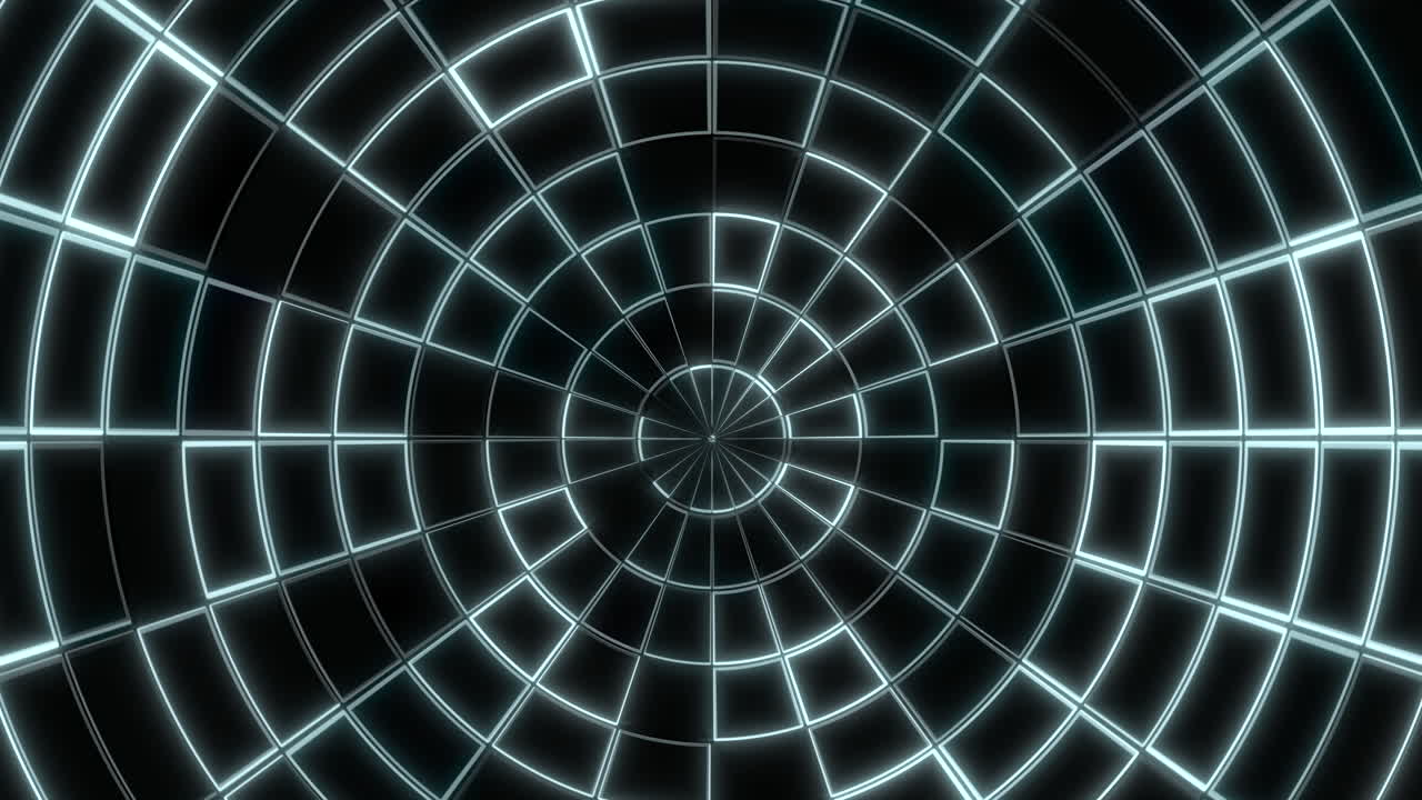 pantalla digital con círculos de neón