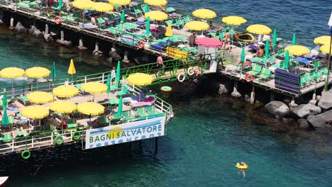 people enjoying a sunny day by the sea