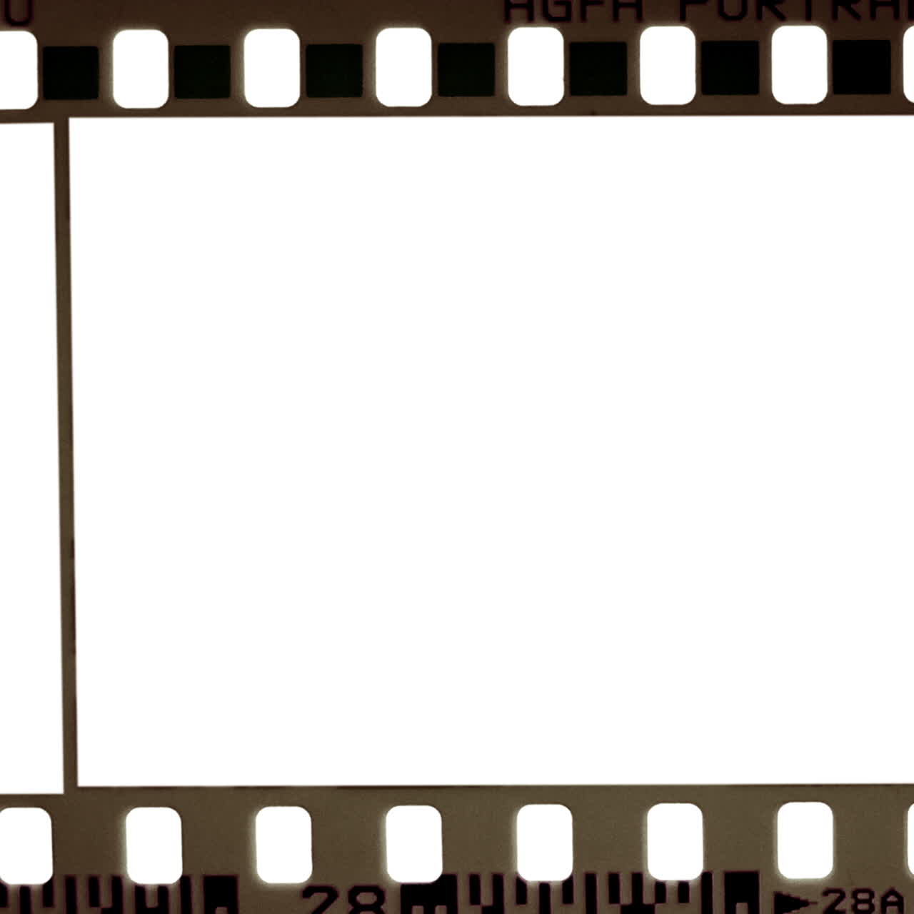 marco de película en blanco