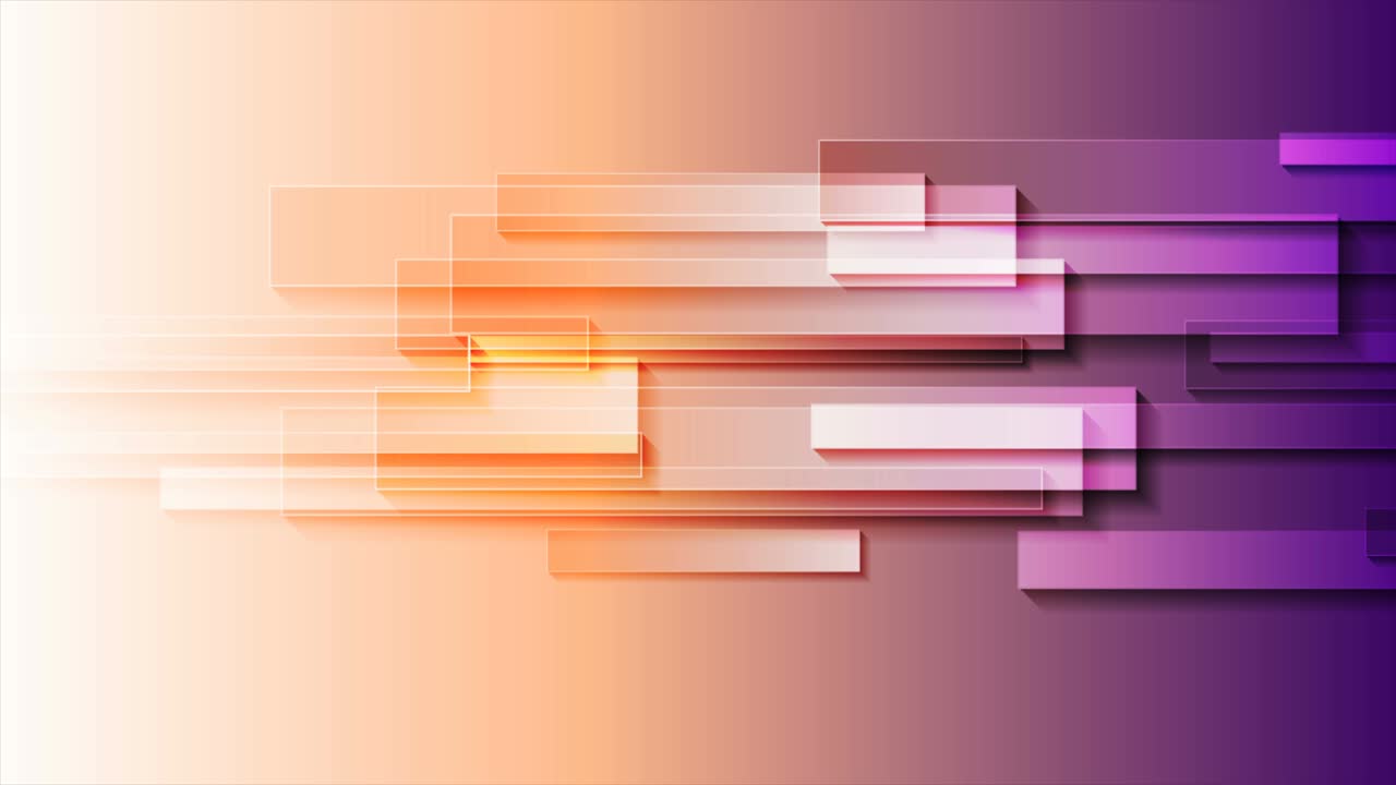 Orange and violet abstract tech geometric video animation