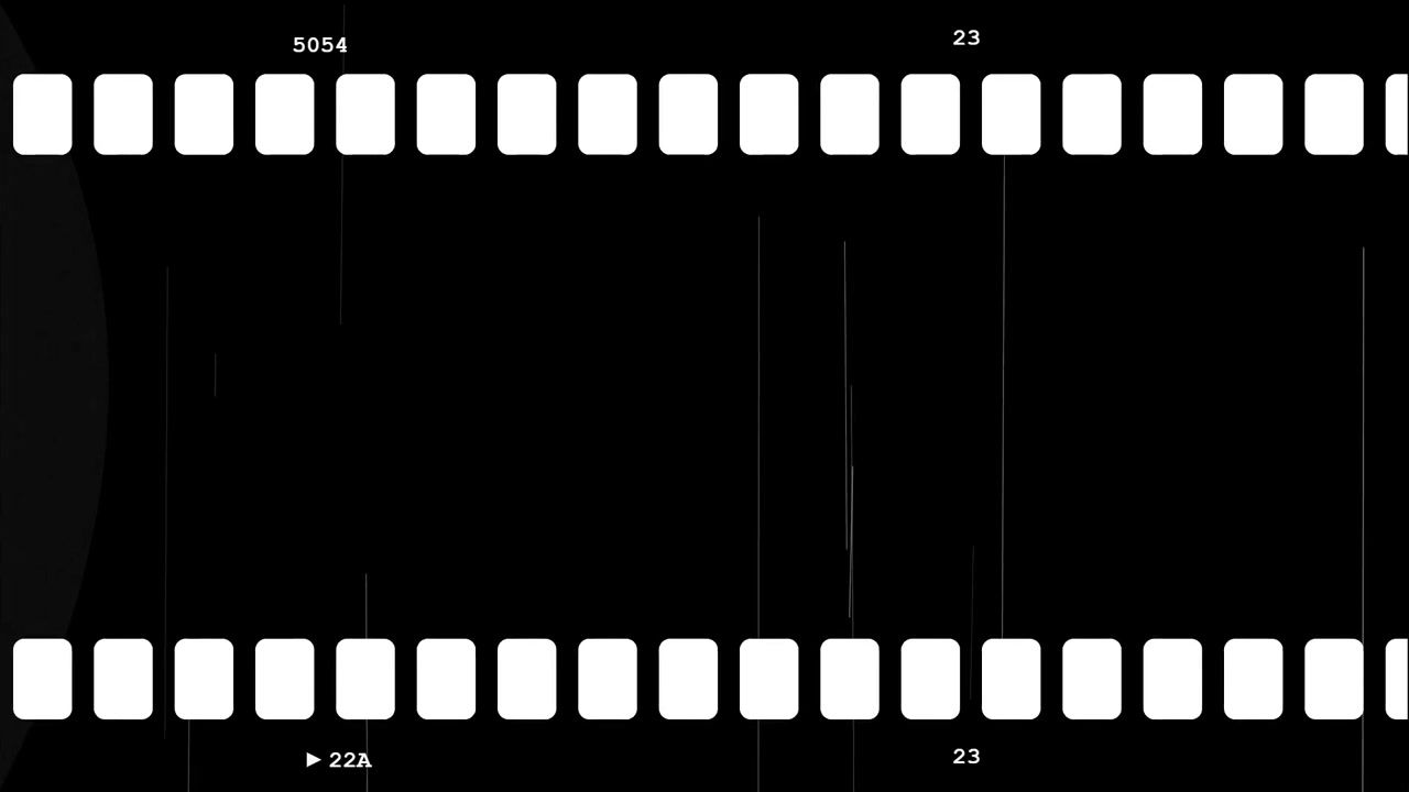 Vintage 35mm Film Strip Overlay with Scratches and Dust