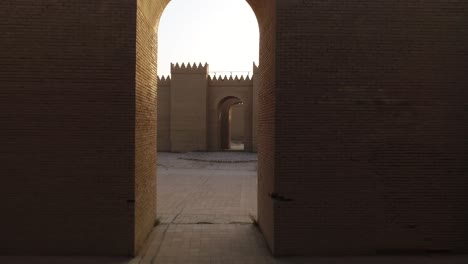 drone shot of the ancient city of babylon in iraq