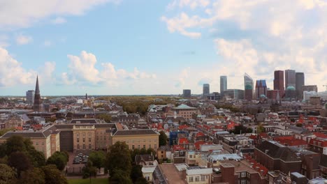 aerial-drone-view-of-Cabot-Tower,-Bristol-University-and-Brandon-Hill