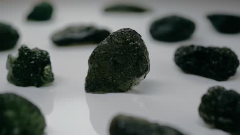 rare moldavite gemstone crystal collection from the czech republic