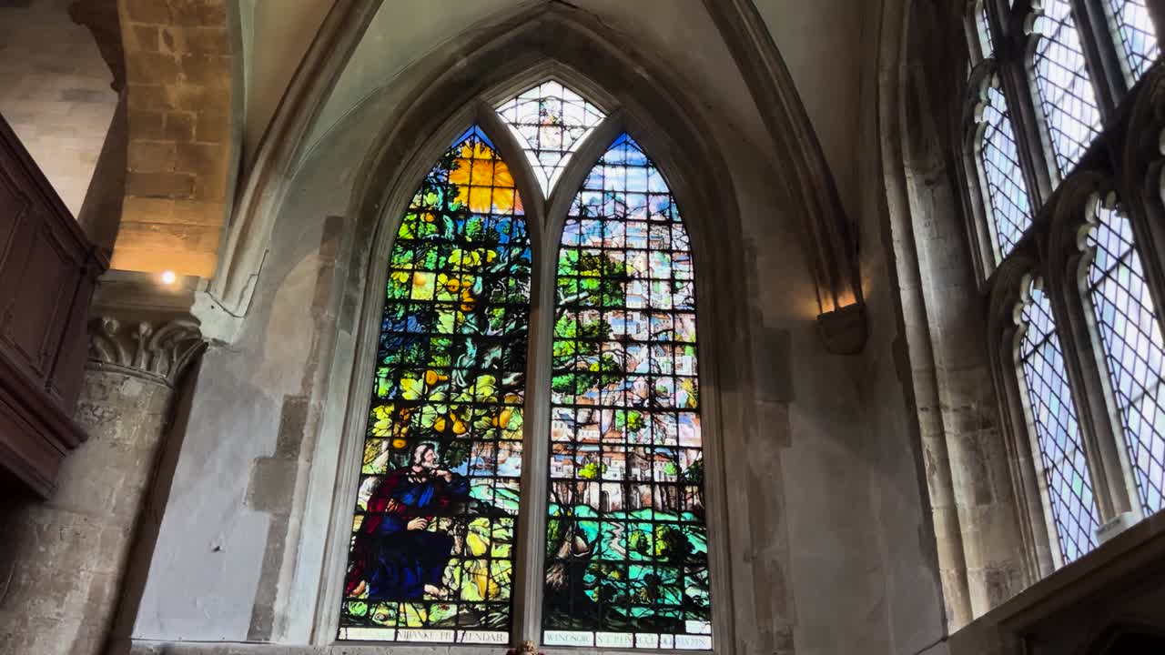 Oxford Christ Church Cathedral Stained Glass Jonah Window