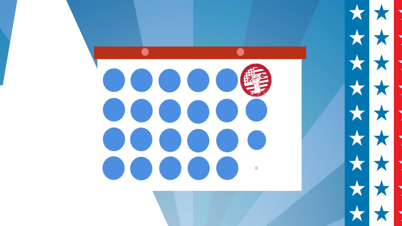 파란색 배경 위의 토큰 템플릿 카드의 애니메이션