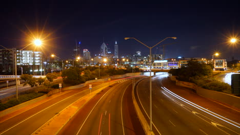 mejor clip perth centro ciudad tráfico senderos wa australia noche timelapse por taylor brant película