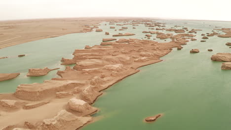 wind erosion terrain landscape, yardang landform.