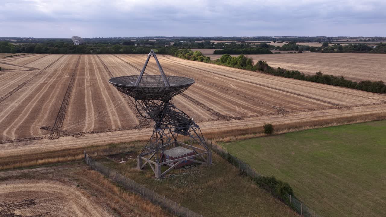Aerial view of One-Mile Telescope in peaceful countryside setting