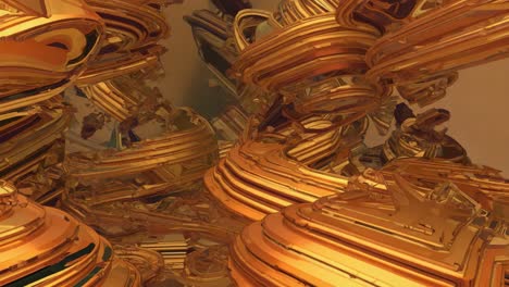 abstract visual composition featuring swirling metallic forms and intricate textures, capturing the essence of depth and fluidity in a dynamic, artistic environment