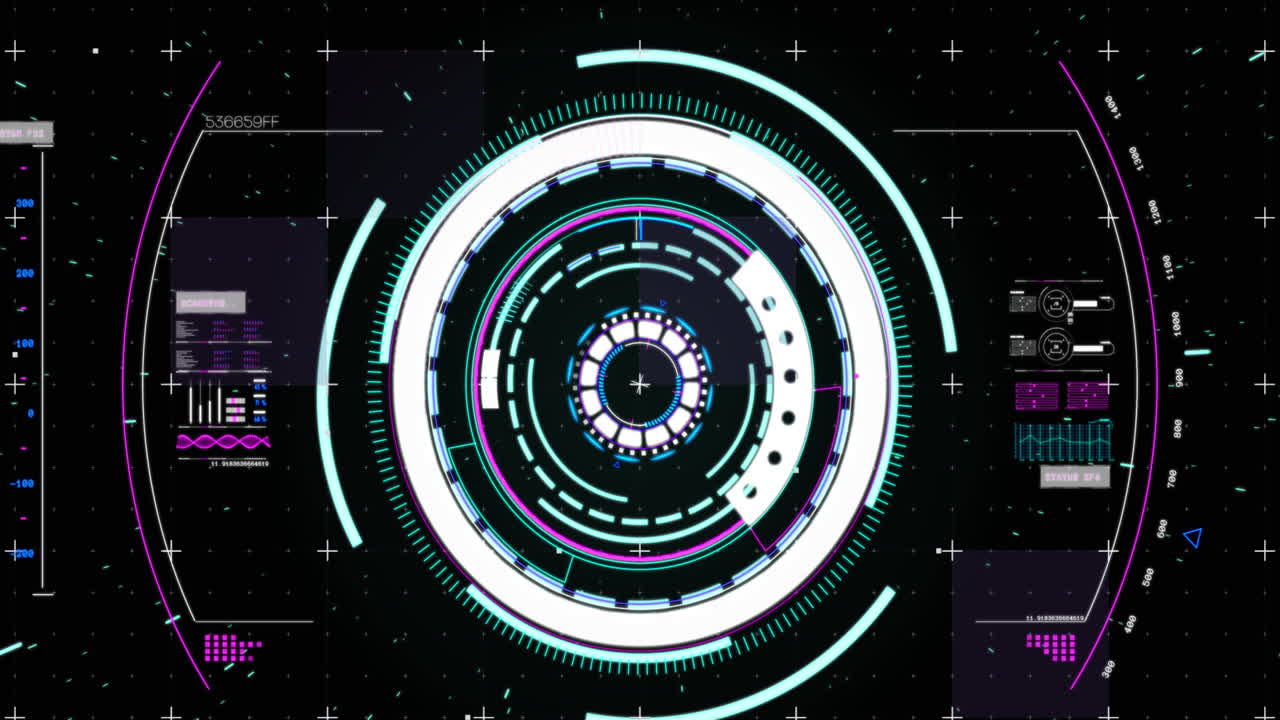 Animation of data processing over scope scanning