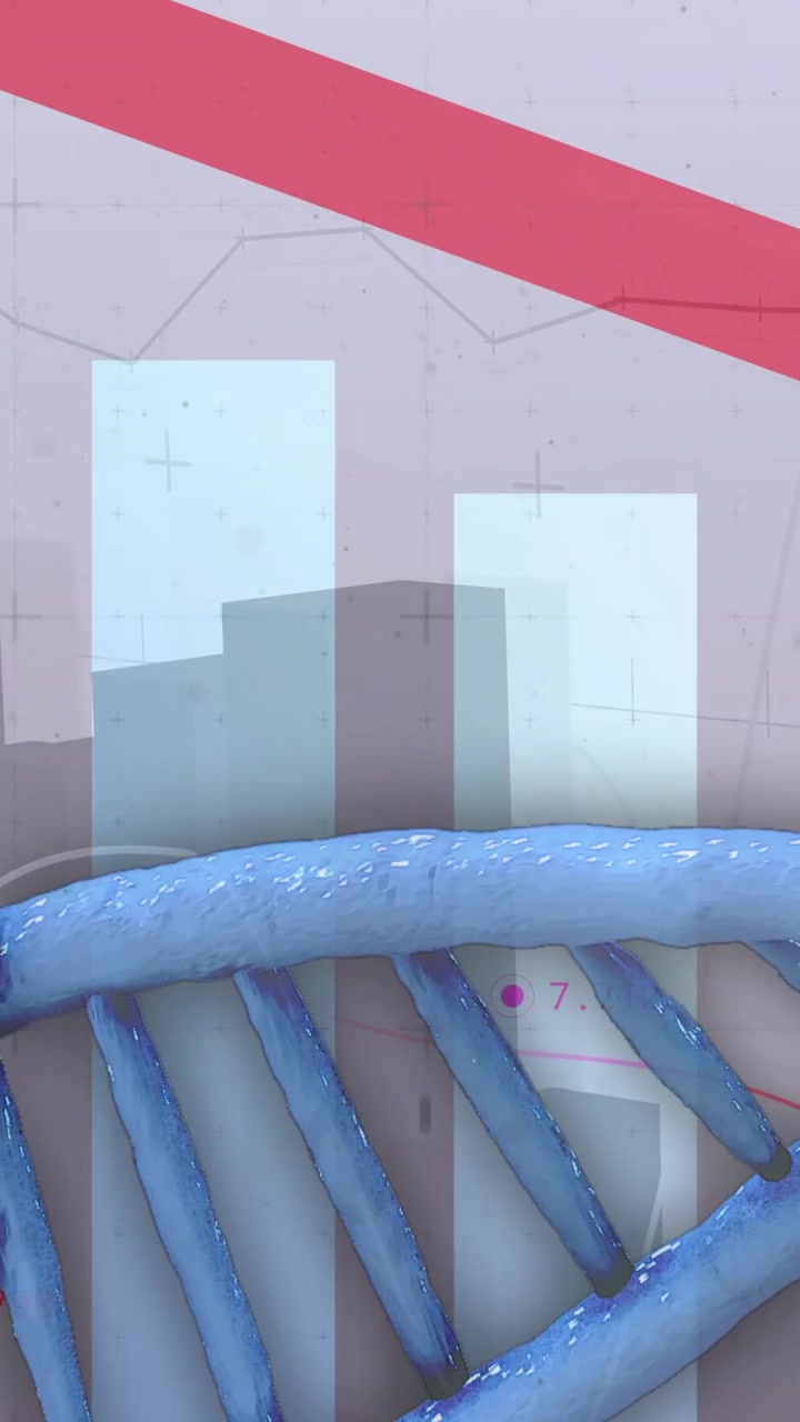 Video verticale: Grandi tubi blu che entrano nell'inquadratura, un'elica che scorre e ruota, mostrando dati a barre.