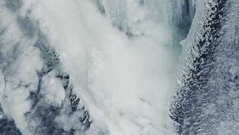 frozen waterfall. nature background. ice waterfall in winter. icy waterfall