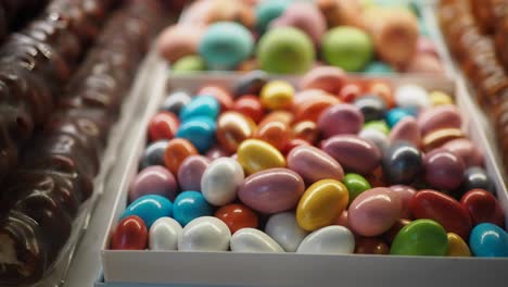 colorful chocolate covered almonds