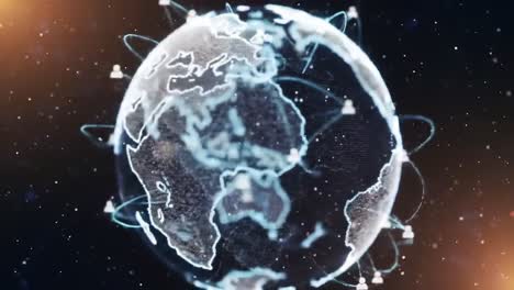 A Stunning Visualization of a Global Network Connecting Continents, Showcasing the Interconnectivity of Digital Communication Technology in a Modern World