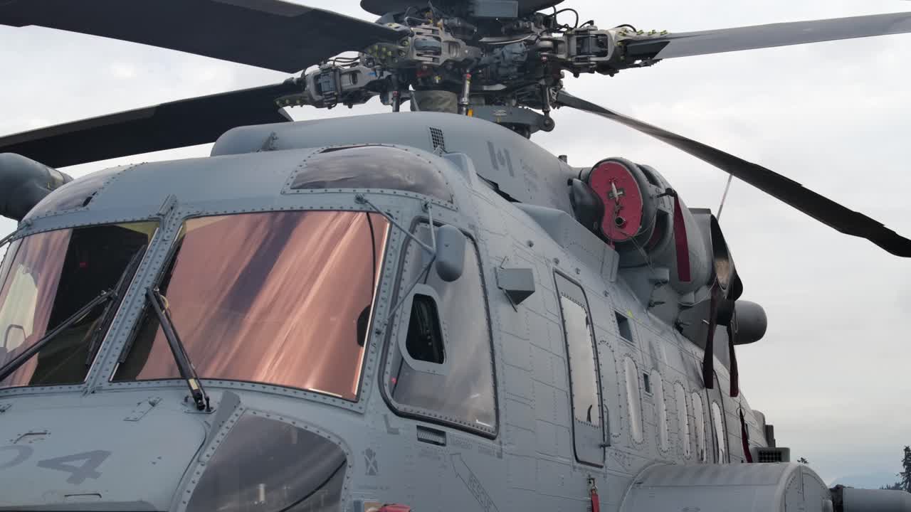 Exterior Cockpit and Rotor Swashplate of CH-148 Cyclone Helicopter CU