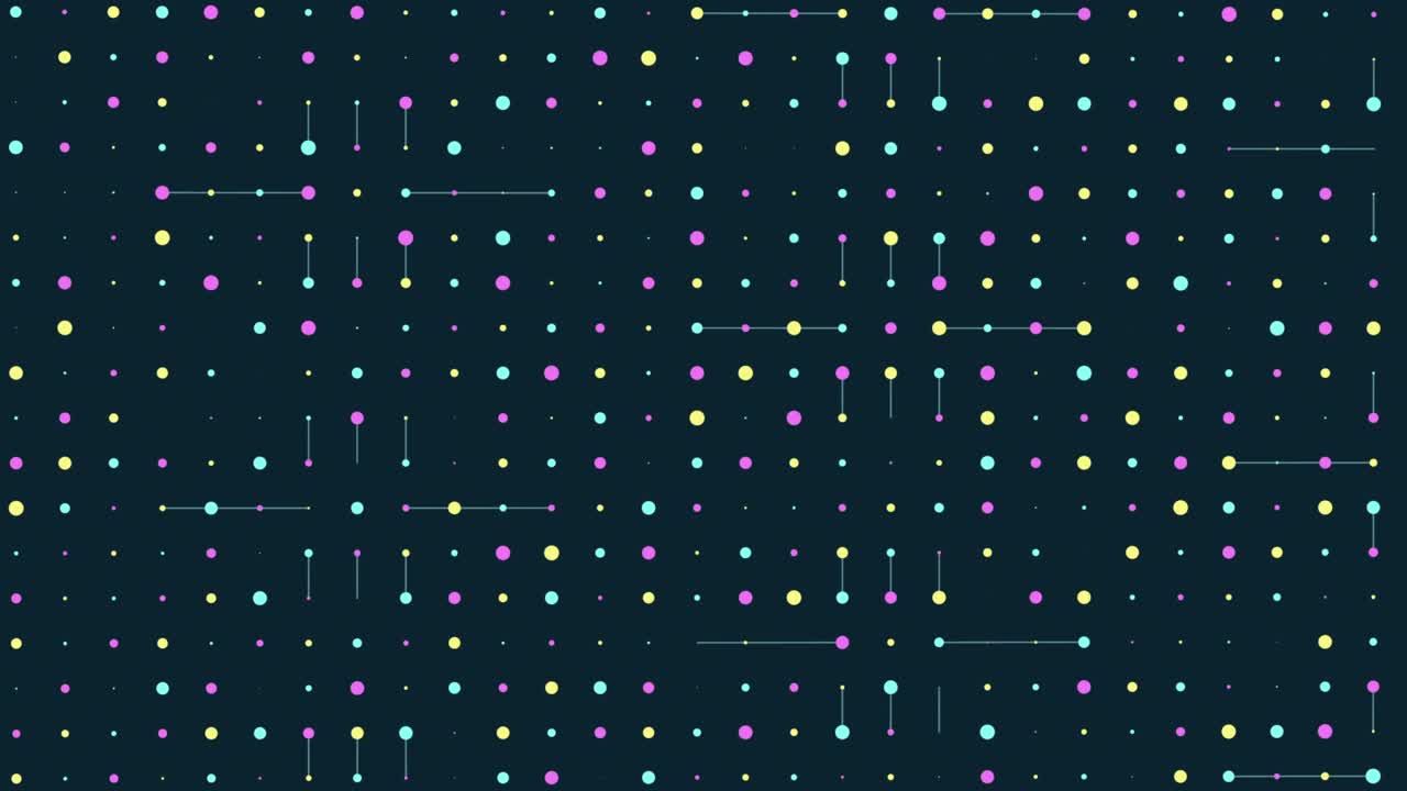 선이 있는 무지개 도트 패턴