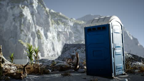 Baño-Móvil-Portátil-En-La-Playa.-Cabina-Wc-Quimica