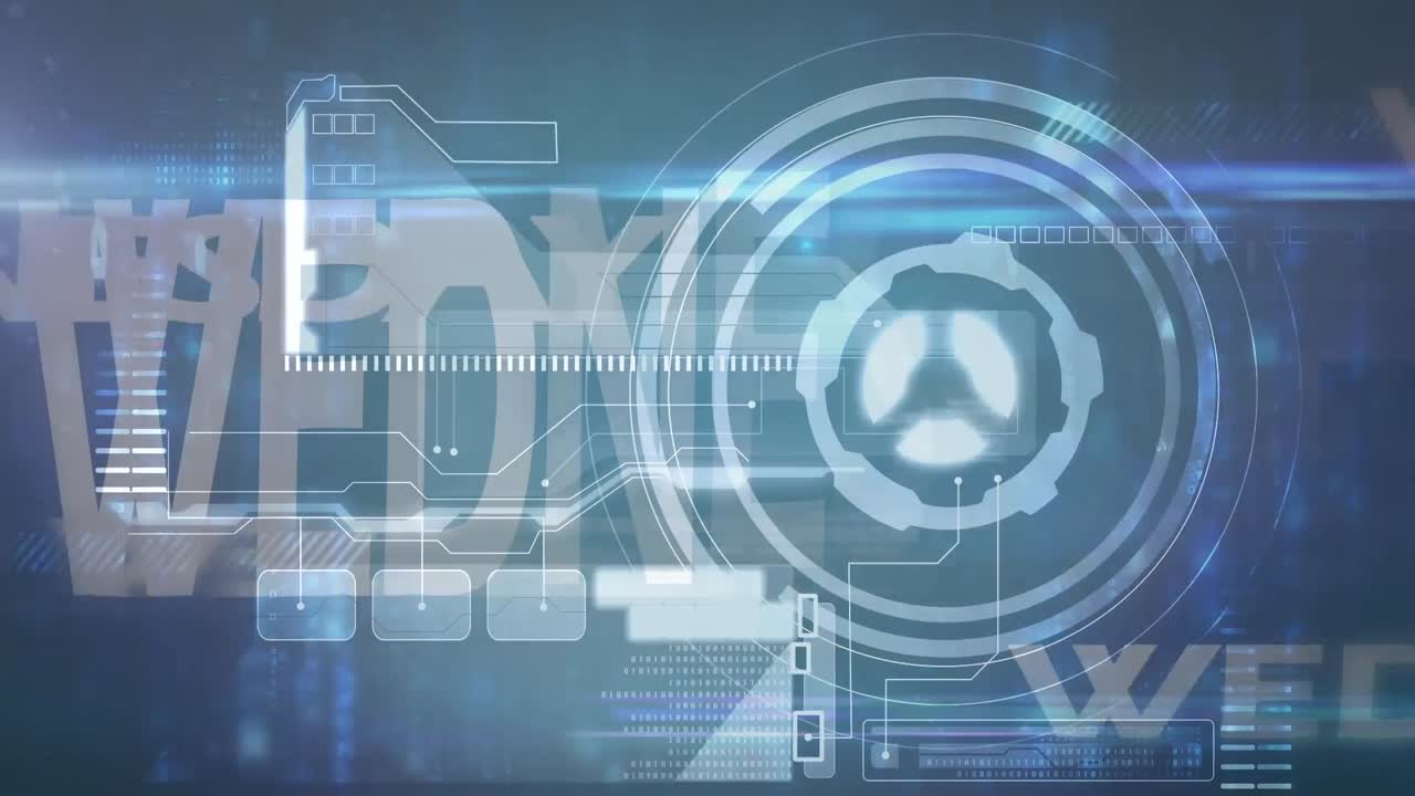 수요일 텍스트에 대한 데이터 처리의 애니메이션